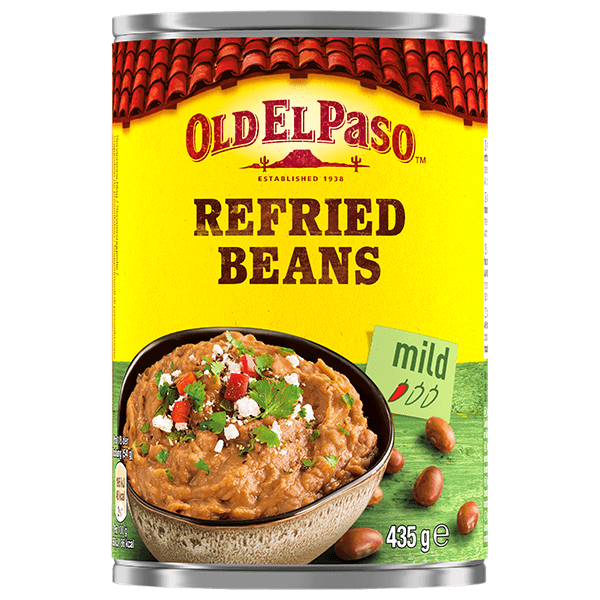 une boîte de haricots frits doux Old El Paso, 435 g