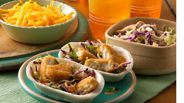 Mini tacos au poulet croustillant