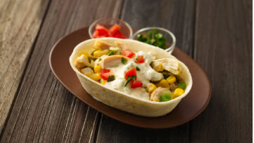 Soft Chicken Tacos mit Sour Cream Topping